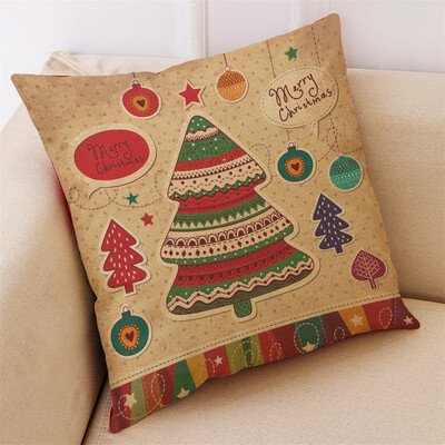 

Tailored New Christmas Cotton Linen Pillow Case Sofa Cushion Cover Home Decor