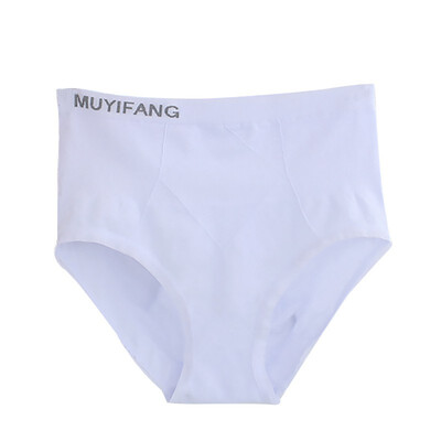 

Fashion High Waist High Elastic Tummy Hips Anti-Lighting Slim Ladies Briefs Solid Letter Print Briefs Women Underwear 2018