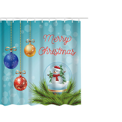 

Gobestart Christmas Waterproof Polyester Bathroom Shower Curtain Decor With Hooks 65x71