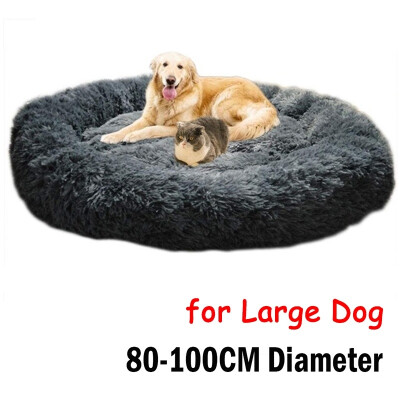 

80100CM Plus Size Large Dog Cat Bed Soft Plush Bed Round Shape Sleeping Bag Kennel Pets Bed