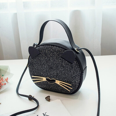 

Tailored Fashion Womens Outdoor Solid Color Leather Sequin Shoulder Bag Messenger Bag