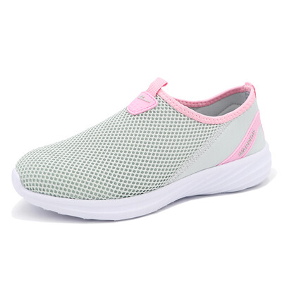 

Warrior Womens mesh breathable lightweight casual outdoor sports shoes WL-2243 Gray powder 36