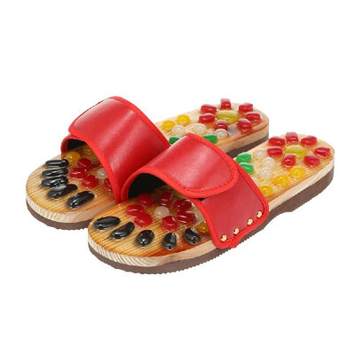 

Acupoint Massage Slippers Sandal Natural Pebble Jade Foot Massager Acupuncture Point Massage Shoes