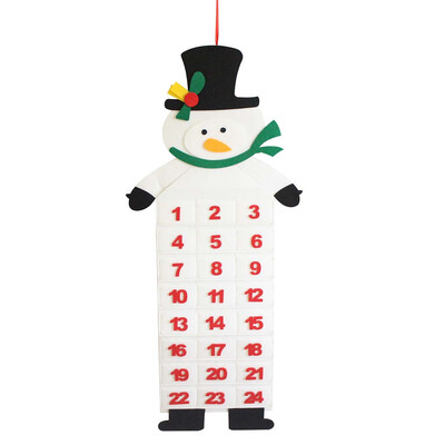 

Gobestart Christmas Advent Calendar & Pockets Felt Kids Wall Hanging Countdown Decors