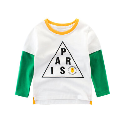 

Cartoon Cotton Autumn Shirt Boy Girls Kids Clothing Children T-shirts Dinosaur Print Long Sleeve T Shirts Stripes Tops