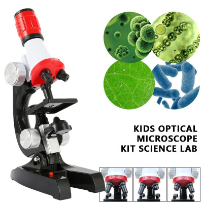 

100x 400x 1200x Biological Microscope Kit Science Lab Home School Educational Toys for Kids Optical Instruments