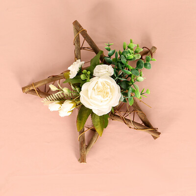 

Gobestart Artificial Flower Wreath Door Hanging Wall Window Wedding Home Garden Decor