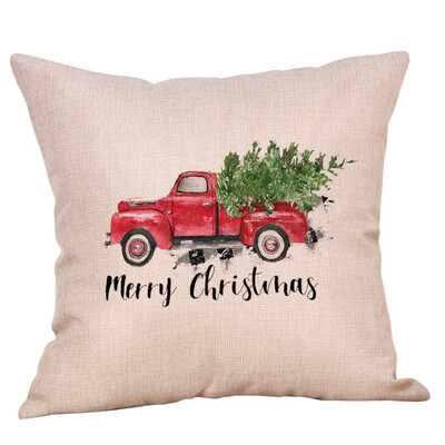 

〖Follure〗Merry Christmas Pillow Cases Cotton Linen Sofa Cushion Cover Home Decor