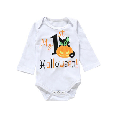 

Halloween Baby Bodysuits Baby Boys&Girls Clothes Unisex Long Sleeve Cotton O-Neck Bodysuits Cartoon Newborn Jumpsuit