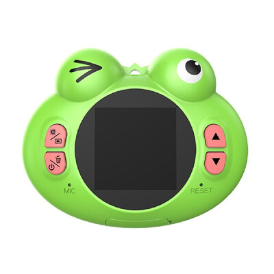 

Mini Kids Digital Video Camera Cute Cartoon Frog Shape Built-in Lithium Battery Birthday Festival Gift Commencement Day Present fo