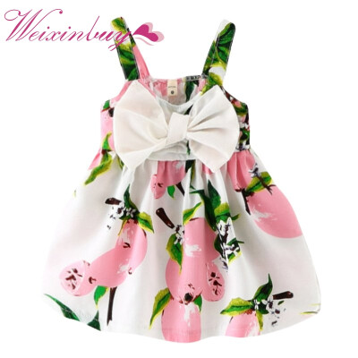 

Baby Girls Summer Dress Infant Bow Sleeveless Toddler Girls Birthday Party Dresses Infantil Vestido