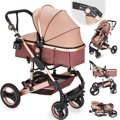 

VEVOR 2 in 1 Baby Stroller Baby Carriage Stroller Portable Anti-Shock Springs Infant Pushchair