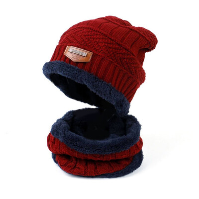 

Cute Toddler Kids Girl Boy Hat Winter Warmer Scarf with Hat Knit Hat Cap Infant Thick Cotton Collar Scarves Headwear Set