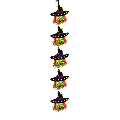

Halloween Pumpkin Paper Garland Halloween Scary Hanging Prop Halloween Decoration Props