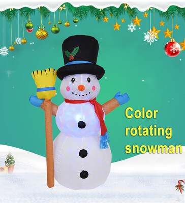 

YIWULA12M Christmas Snowman LED Inflatable Model Snowman Doll B-room Cover Christmas