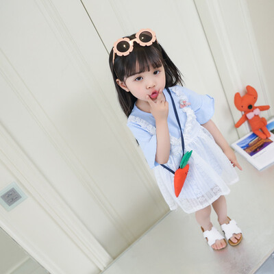 

Baby Kids Girl Sleeveless Dress Summer Girls Mesh Dresses Children Clothes Cotton Princess Dress Outfits