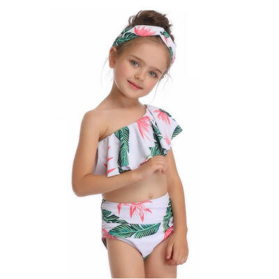 

Baby Girls Swimsuits Split-Style One-piece Print Cartoon Ruffles Bikini Childrens Swimwear Girls Swimsuit Swimming Suit Costumes