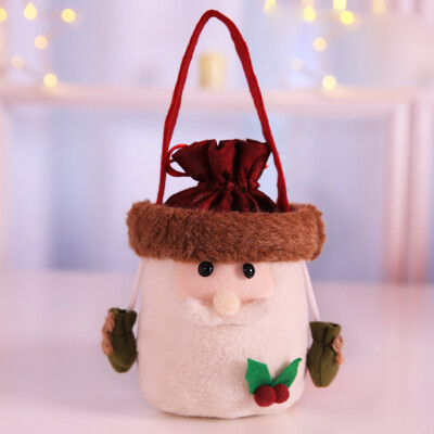 

Tailored Christmas Sled Shape Portable Candy Bag Cartoon Deer Pattern Apple pouch Snowman