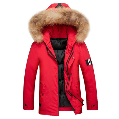 

Toponeto Mens Autumn Winter Large Size Hooded Coat Thickening Long Sleeved Jacket