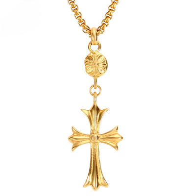 

Stainless Steel Cross Necklace For Men Woman Punk Cute Vintage Rock Hiphop LP0025