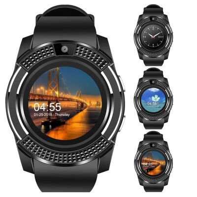 

Smart Watch V8 Men Bluetooth Sport Watches Women Ladies Rel gio Smartwatch with Camera Sim Card Slot Android Phone PK DZ09 Y1 A1