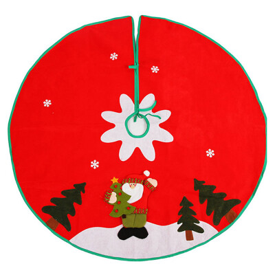 

Lovely Non-woven Christmas Tree Skirts Santa Claus Snowman Tree Skirts Christmas Tree Ornaments Christmas Decoration Supplies