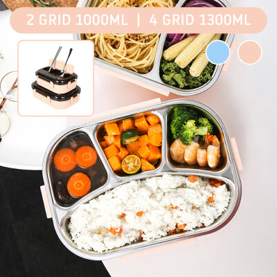 

Healthy food Stainless Steel Bento Box Kitchen Leak-Proof Lunch Box Picnic Office School Food Container