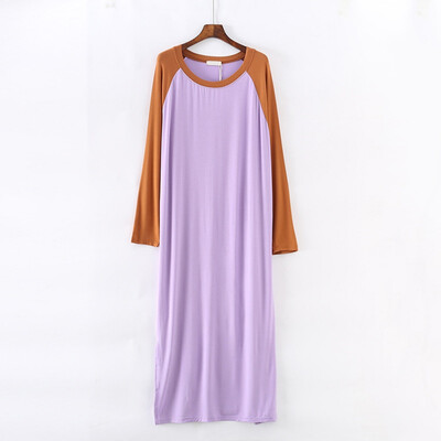 

New Loose Modal Nightdress Pregnant Women Plus Fat Large Size Long Sleeve Dress