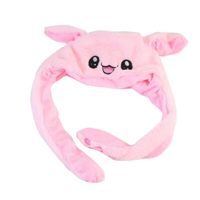 

Newly Novelty Plush Rabbit Ear Hat With Moving Brighting Kids Boy Girl Rabbit Hat Cute Ear Rabbit Lighting Caps Gifts For 4-10Y
