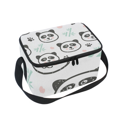 

ALAZA Lunch Box Insulated Cute Panda Bamboo Lunch Bag Large Cooler Tote Bagfor Men Women