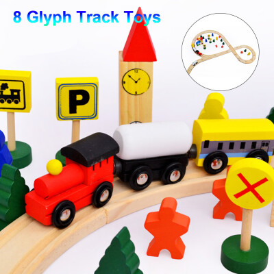 

YIWULAWooden Learning Puzzle Teaching Scene Educational 8 Glyph Urban Track Kids Toys