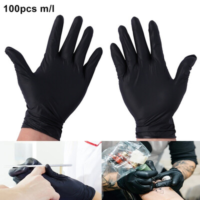 

100pcs Disposable Black Medical Tatoo Mechanic Powder Free Gloves