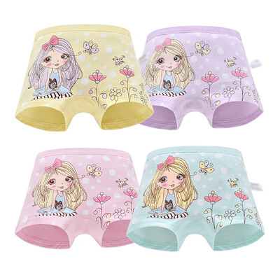 

4Pcs Baby Underwear PantsToddler Girl Cotton Breathable Soft Cartoon Animal Print Underwear Panties Training Briefs