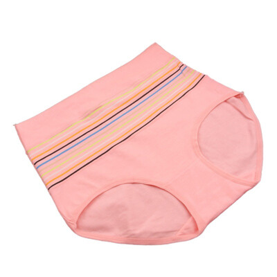 

High Waist lady Underwear Striped Cotton Knickers Female Panties Ropa Interior Femenina Women Panties
