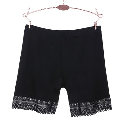

Women Hot Pants Safety Pants Modal Seamless Sexy Lace Panties Summer Comfy Ultra-Thin Solid Color Boxer Femme Short Feminino