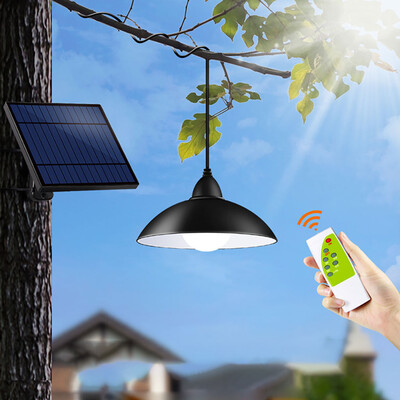 

〖Follure〗360 degree Solar Street Light Chandelier Remote Control Garden Lawn 12LED