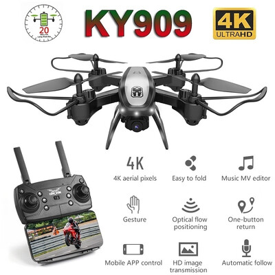 

Willstar New KY909 Foldable Professional Drone with Camera 4K HD WiFi FPV Wide Angle Optical Flow RC Quadcopter Helicopter Toys