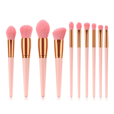 

Makeup Brushes Set For Foundation Powder Blush Eyeshadow Concealer Large Make Up Brush Cosmetics Beauty Tool 10