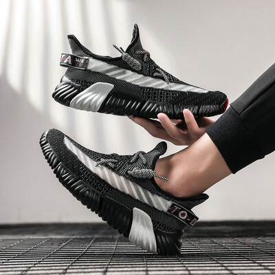 

FAN PAO breathable easy slip ons KANYE West yeezy air boost 350 v2 men running gym tennis athletic leisure sneakers