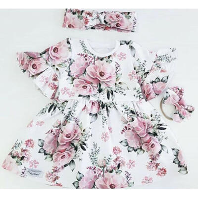 

Flower Toddler Kids Baby Girls Dress Princess Party Pageant Dress Clothes 1-6Y