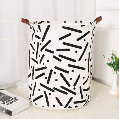 

Gobestart Cotton Linen Waterproof PE Coating Storage Basket Sundries Storage Box