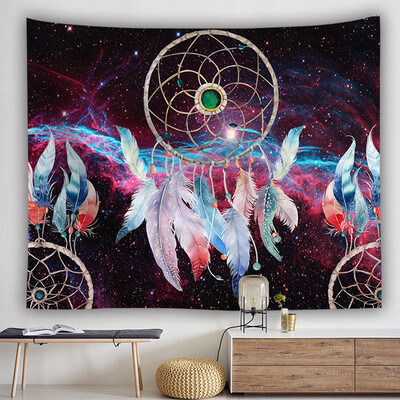 

Gobestart Colorful Dream Catcher Tapestry Bohemia Hippie Wall Hanging Bedspread Dorm Decor