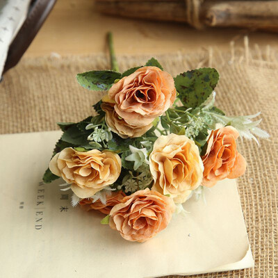 

Gobestart 8 Heads Artificial Fake Peony Silk Flower Bridal Hydrangea Home Wedding Decor BG