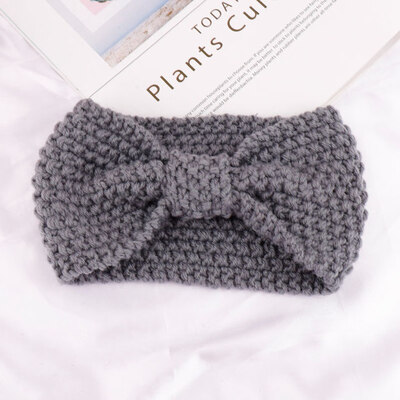 

Hand-knitted Woolen Crossover Headband Hoop Sweet Wide-brimmed Head Ornament