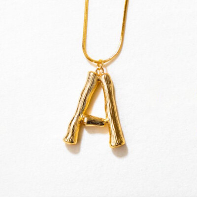 

Gold Letter A-Z Pendant Chain Necklace Fashion