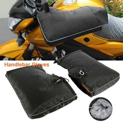 

2pcs Windproof Waterproof Anti-Scratch Winter Hand Warmer Thermal Handlebar Grip Gloves Mittens For Motorcycle Scooter