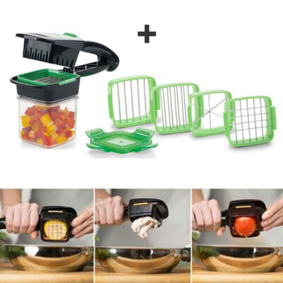 

5 in 1 Multifunctional Quick Dicer Fruit Vegetable Salad Cutter Chopper Set
