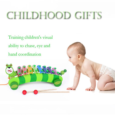 

YIWULACaterpillar Trailer Hand Knock Piano Early Childhood Educational Toys
