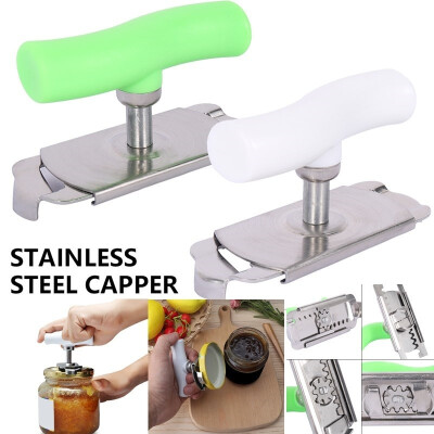 

Jar Opener Adjustable Bottle Opener All-in-One Can Opener Stainless Steel All Jar Sizes Lid Twist Off for Weak Hands