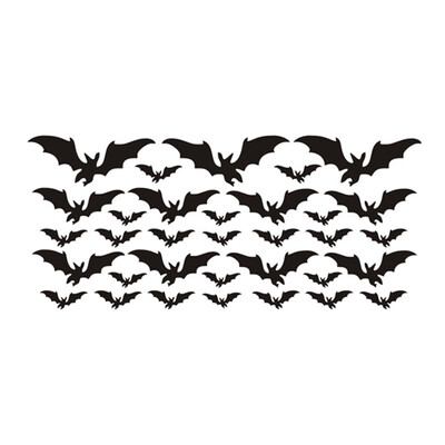 

Halloween 3D Bat Pattern Wall Sticker Gothic Wallpaper Art Decals Bedroom Wall Fantasy Decor Kids Room Stickers Decoration